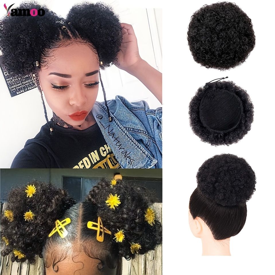 Curly Bun Wig 3 Color Options Women's Wigs | Check Out Today's Deals Now |  Temu