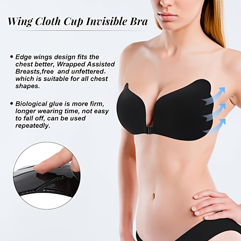 Wing Shaped Self Adhesive Silicone Push Up Bra