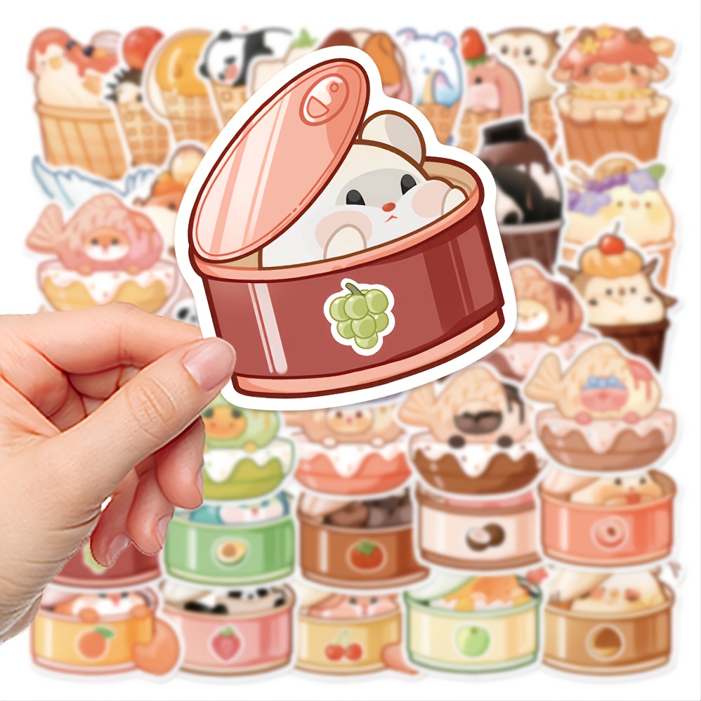 40 Adorable Animal Food Stickers Perfect For Decorating Your - Temu