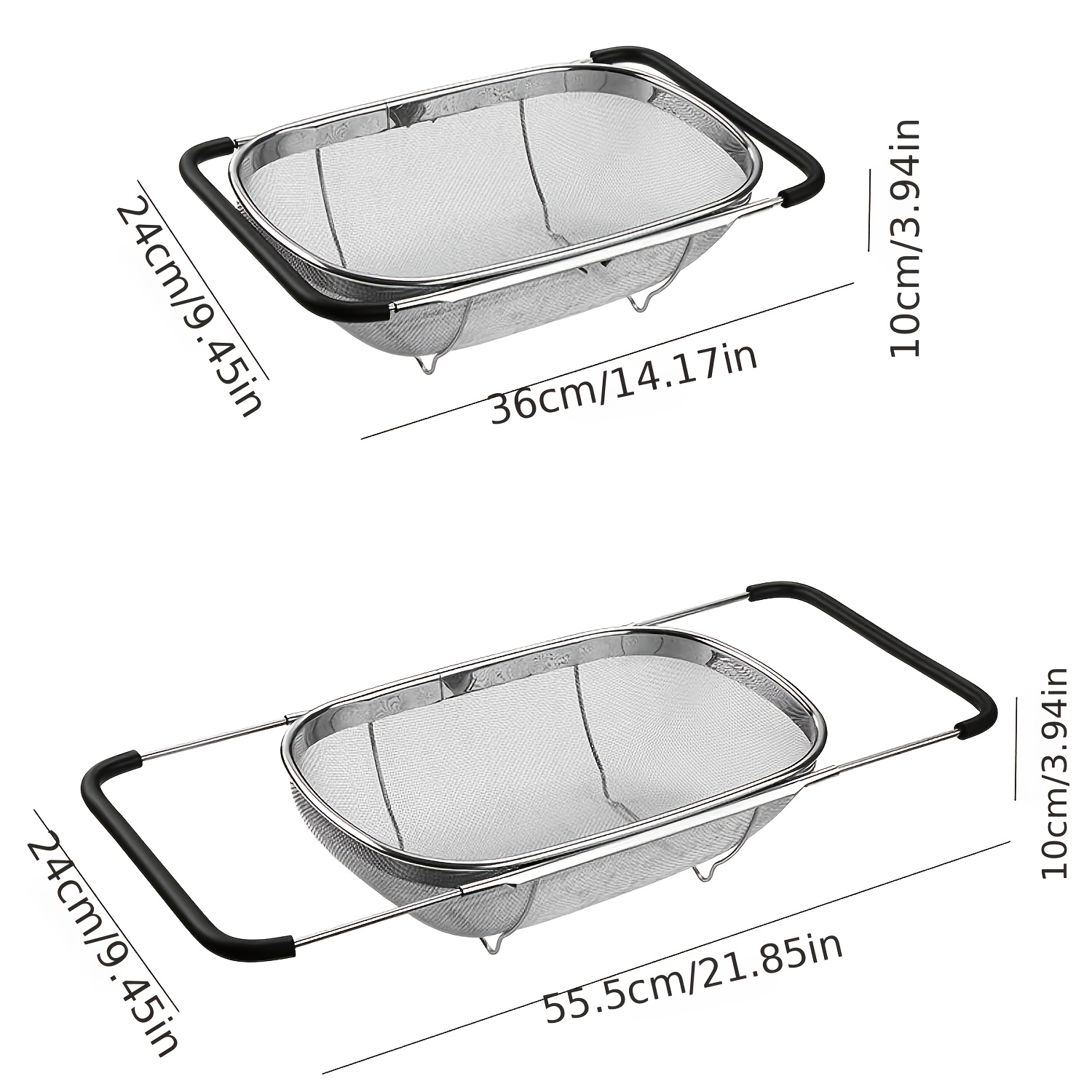 Telescopic Mesh Basket & Sink Drain for Washing Fruits & Veggies