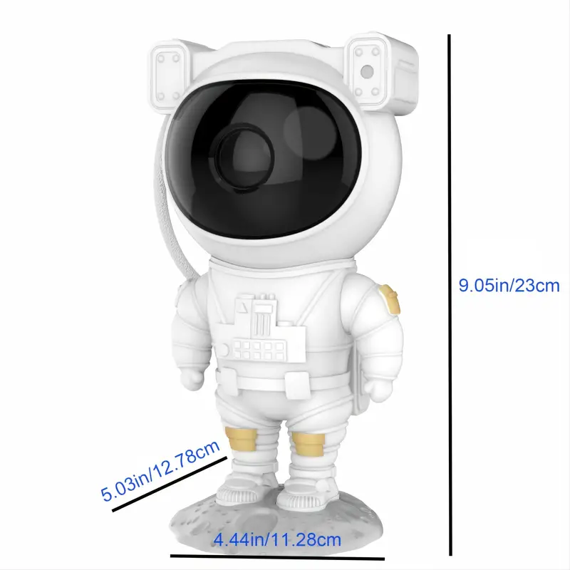 1pc astronaut starry sky projector adjustable nebula night light with timer and remote star galaxy night light for bedroom gaming room home decor details 2