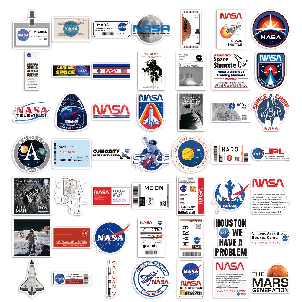 aprom NASA - Pegatinas para tarjeta (17 x 24 cm), varios diseños :  : Oficina y papelería