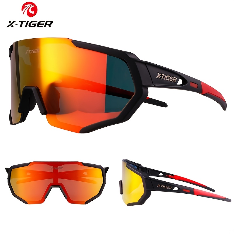X-TIGER Cycling Glasses Sports Sunglasses with 3 Lens for Men Women Bike Glasses 100 % UV Protection for Outdoor Sports Cycling Driving Fishing