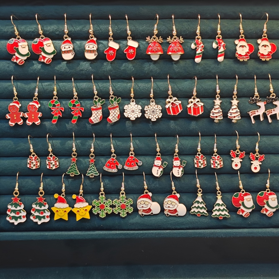 23 Pars Chrstmas Earrngs for Women Xmas Holday Dangle Earrngs Chrstmas Stud Tree Snowflake