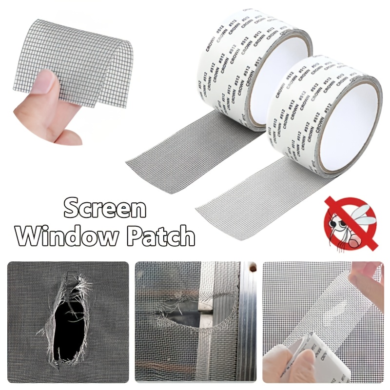 1 Roll White Window Screen Repair Tape, Waterproof Anti-Mosquito Door  Screen Patch, Self-Adhesive Fixing Insect-Proof Netting, Window Screen  Mending Tool