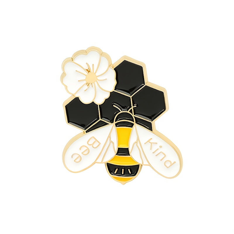 Bee Shape Enamel Anime Pin Cartoon Honey Bee Brooch Creative