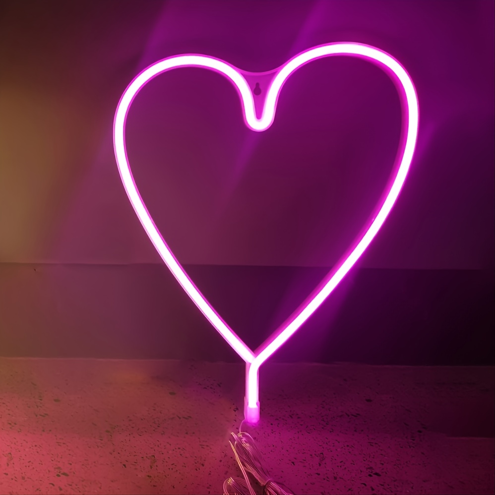 led pink heart light