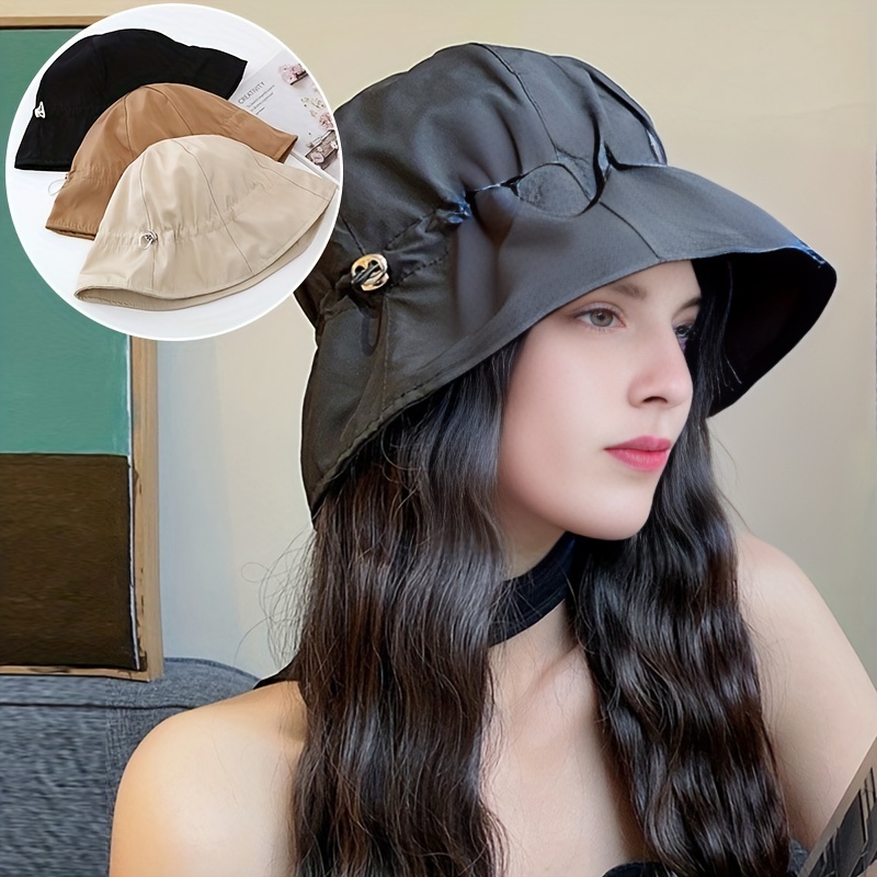 Soft Foldable Drawstring Bucket Hat Thin Lightweight Casual - Temu Japan
