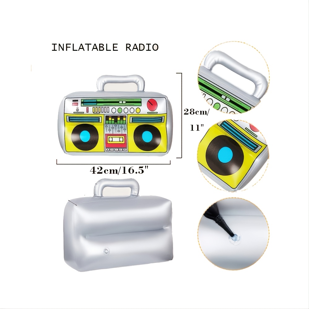 Accesorios para fotomatón Grabadora de radio inflable PVC globos inflables