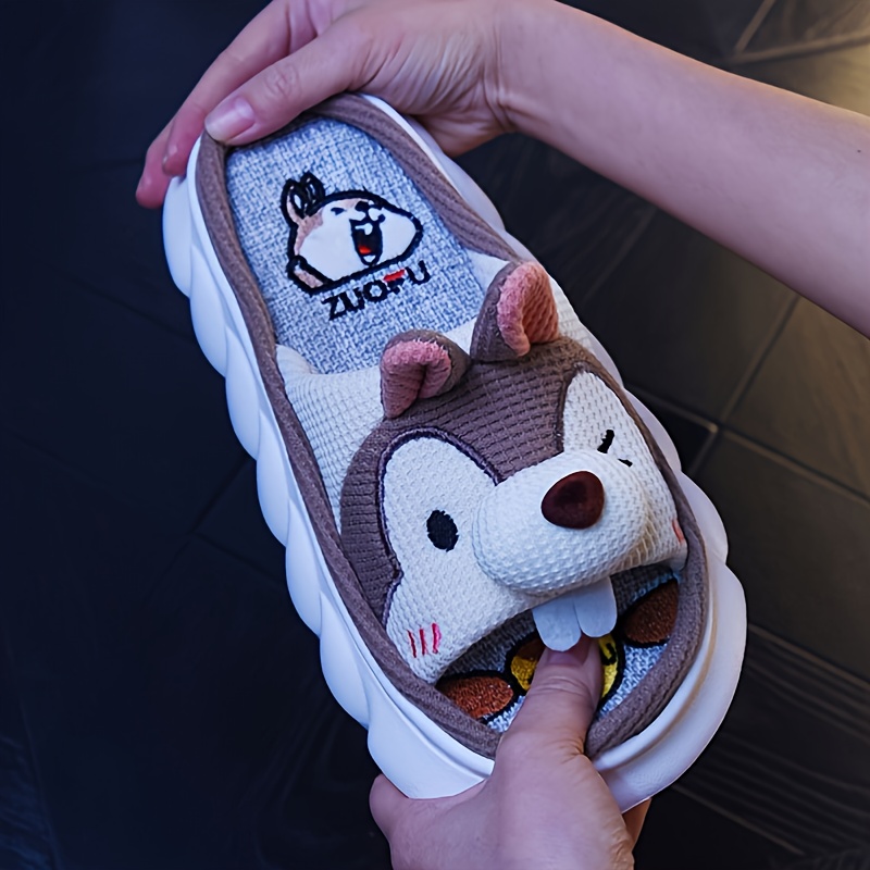 Men's Cartoon Dog Memory Foam Comfort Slipper