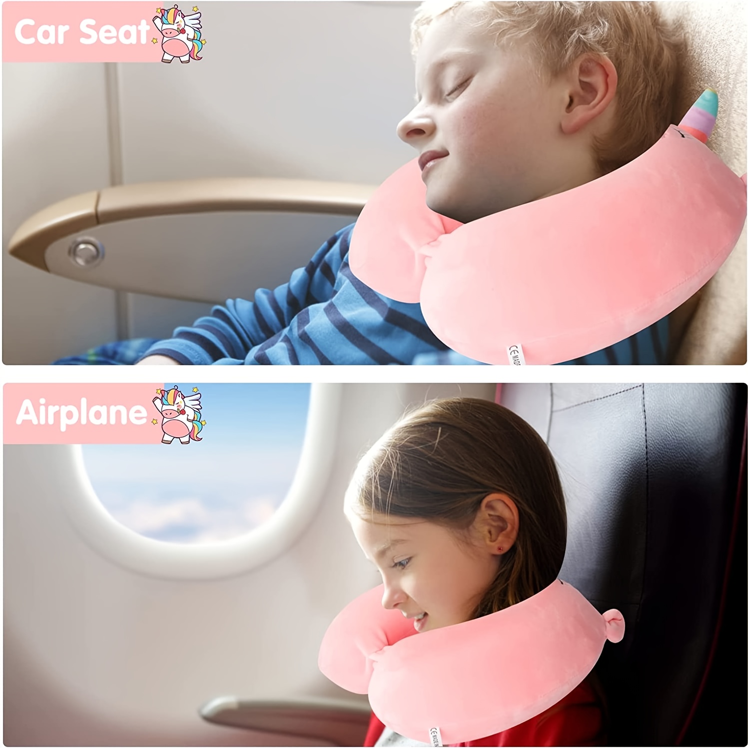 Car Seat Kids Travel Pillow, Travel Sleeping Pillow Kids