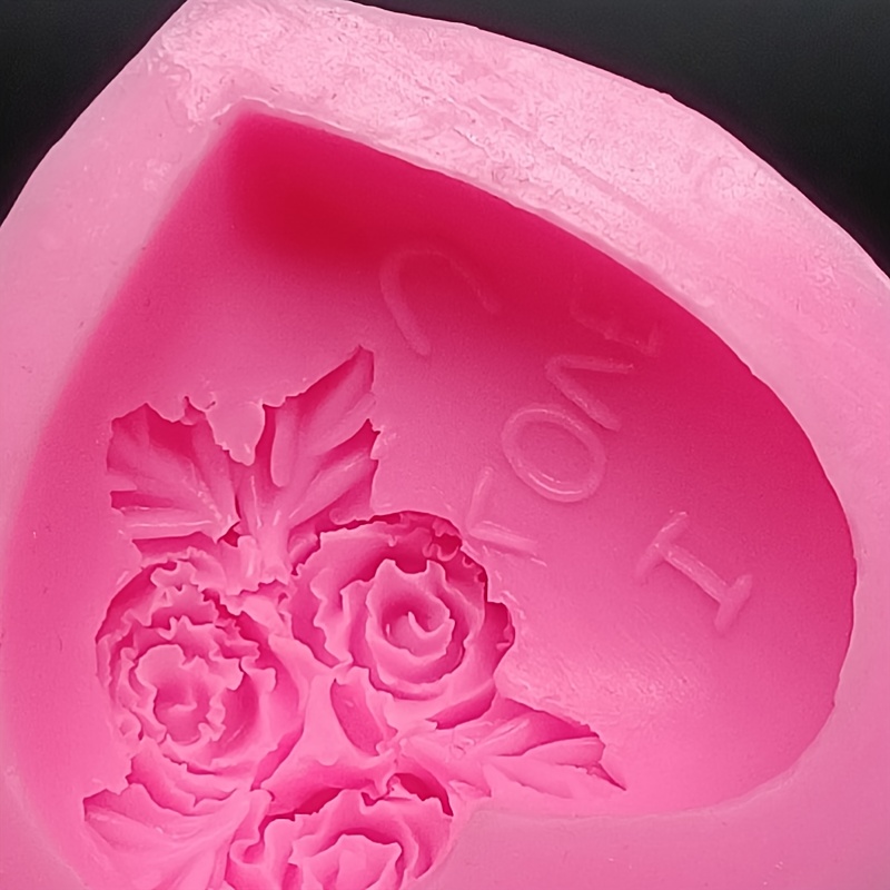 Heart Rose Shaped Silicone Mold Confectionery 3d Moulds Cake - Temu