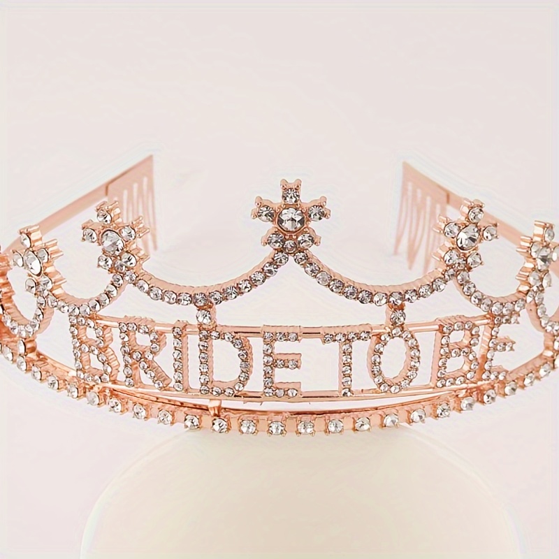 

1pc Wedding Bridals Crown Sparkling Rhinestone Decorative Head Band Vintage Head Wear For Wedding Bridals
