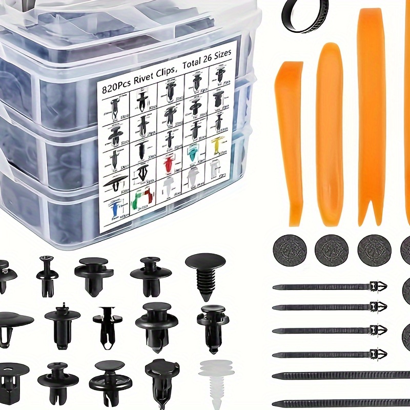 

[top-] 680pcs/725pcs/925pcs Car & Auto Fasteners Kit, Plastic Car Kit