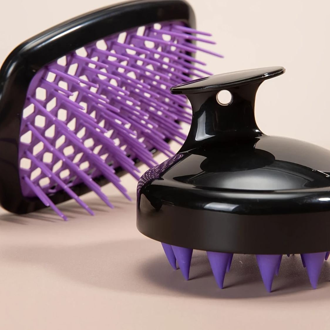 

2pcs/set Hair Brush And Scalp Massager Set, Hairdressing Comb, Suitable For Salon Styling And Scalp Massage