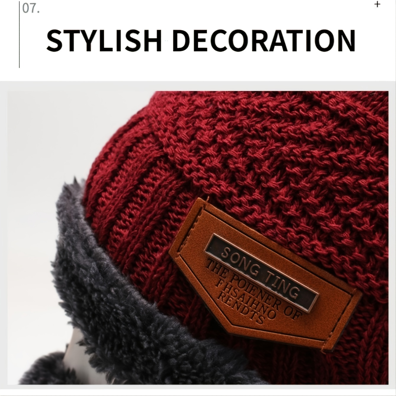 Sombrero tejido Gorro cálido de invierno para hombre, gorro de algodón de  punto grueso para exteriores, gorro para clima frío, esquí, senderismo,  correr Golovejoy Sombrero tejido