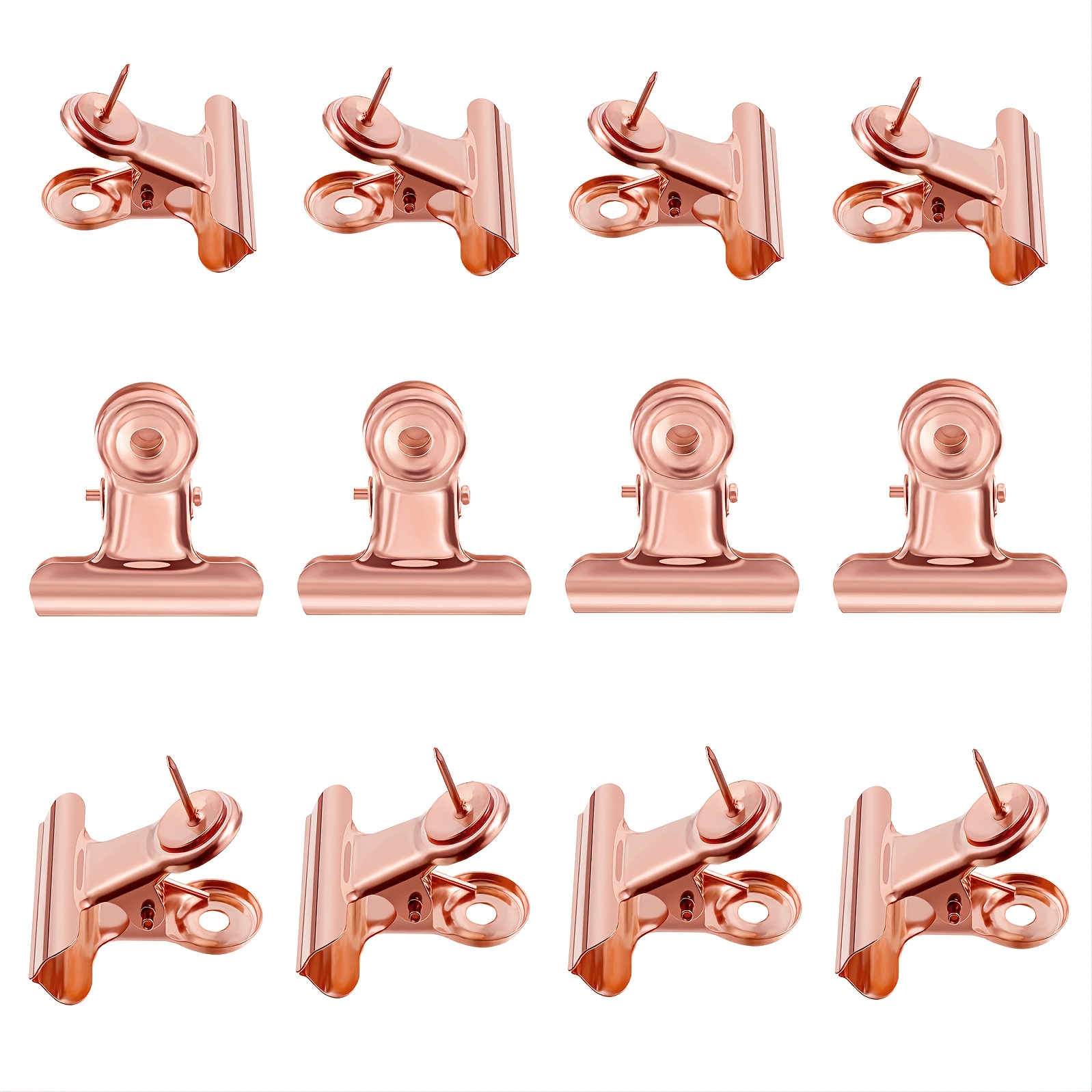 Buy NATUCE 500PCS Rose Gold Office Stationery Set, 100Pcs Drawing Pins+80Pcs  Paper Clips+300Pcs Push Pins+14Pcs Binder Clips+6Pcs Bulldog Clips with Push  Pins Clips for Home School Office Supplies Online at desertcartINDIA