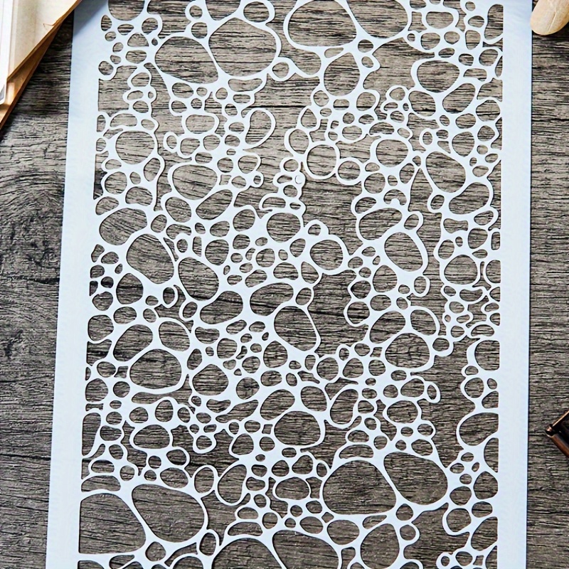 

Cobblestone Pattern Stencil For Diy Crafts - Perfect For Scrapbooking, Card Making & Embossing - Durable Plastic Background Template Stencils For Card Making Stencils For Crafts Reusable