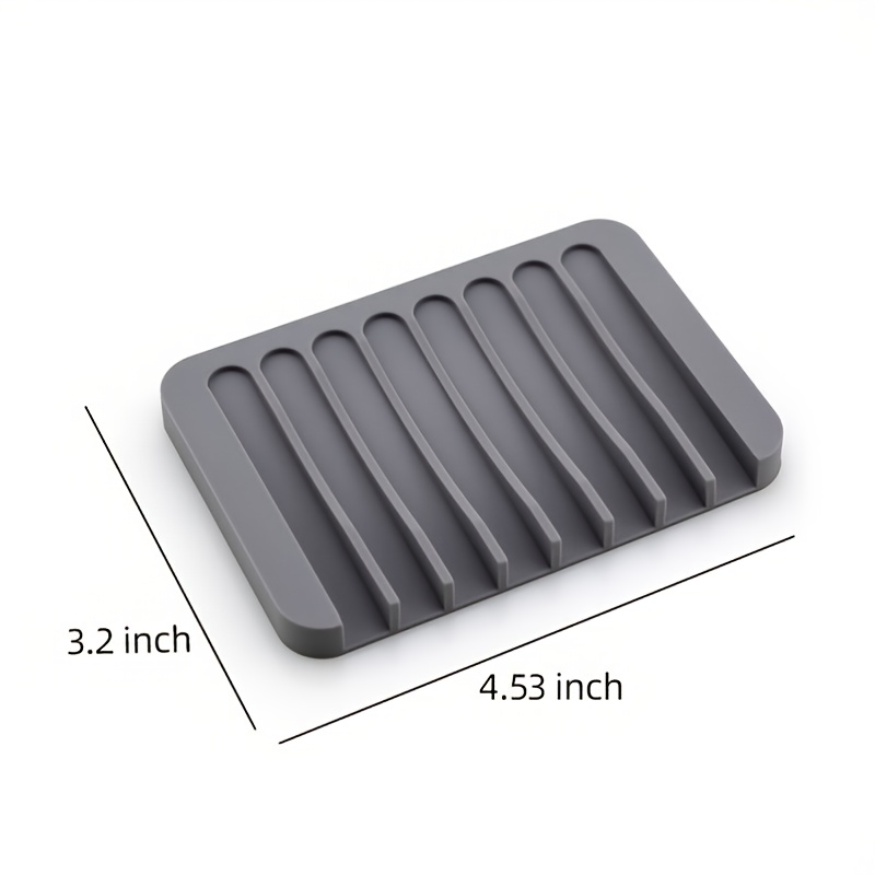 Silicone Soap Dish with Drain,Soap Dish Shower Waterfall Bar Soap
