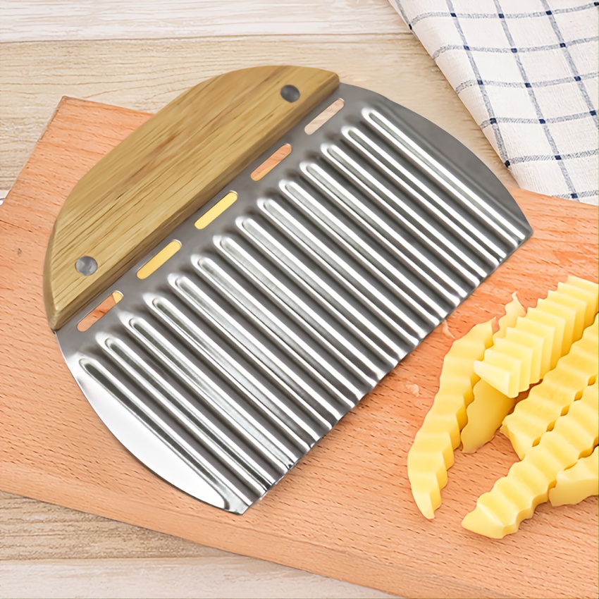 1pc Stainless Steel Potato Wave Cutter