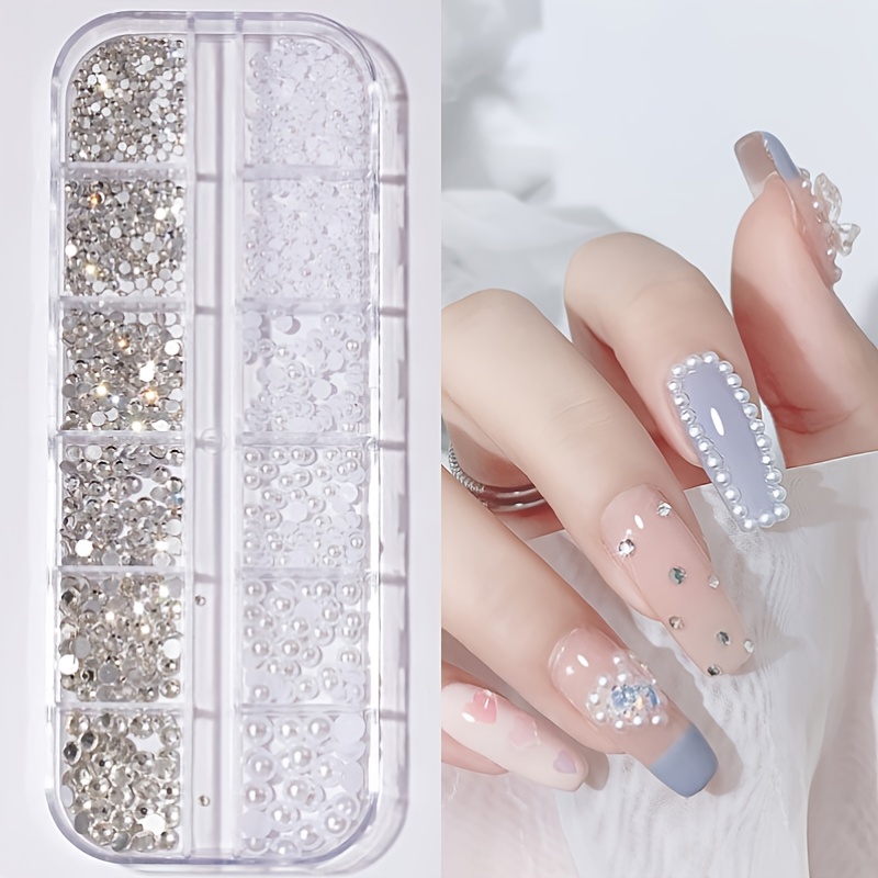 Flatback Crystal Nail Art Rhinestones,round Nail Art Gemstones For Diy  Making Accessories Shoes, Clothes,makeup,bags,nail Art Decoration+pickup  Pen And Tweezers - Temu Philippines