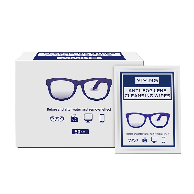 Glasses Cleaning Anti fog Wet Wipes Portable Disposable - Temu