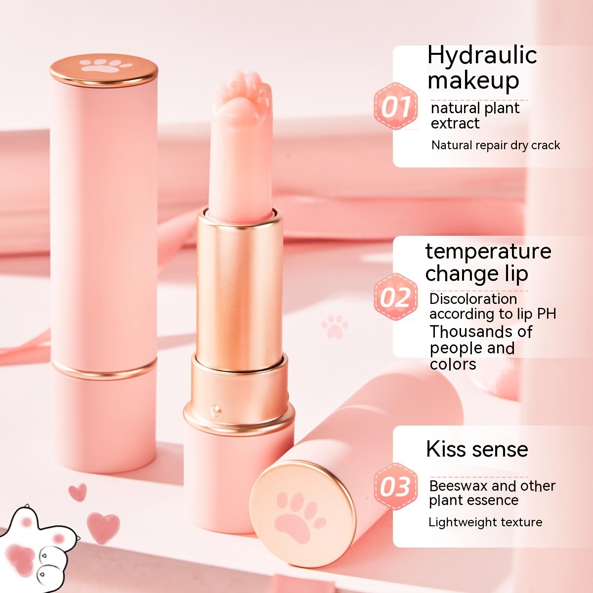 Moisturizing Lip Balm with Cat Claw Design