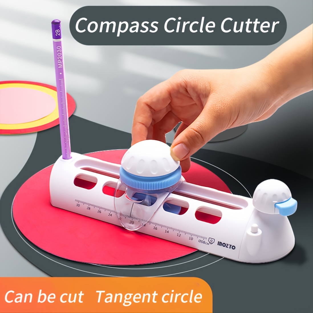 Circle Paper Cutter 360Rotating Circle Cutters For Crafts Compass Cutter  For Cutting Circles For Picture Cardboard