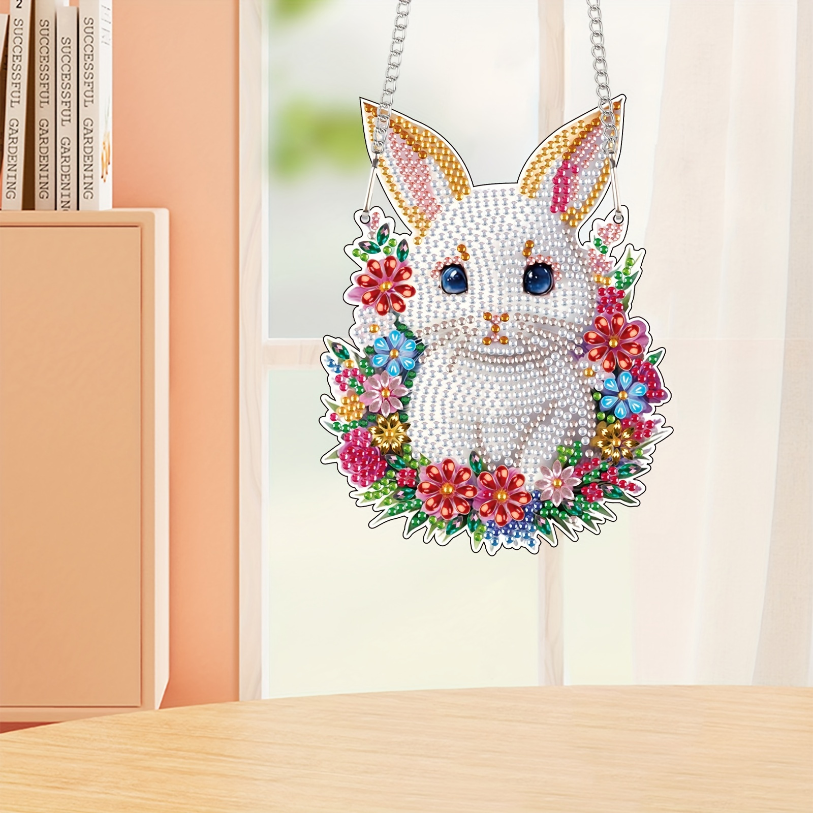 Diamond Painting Acrylic Hanging Kits, DIY Rabbit Special Shape Diamond Art  Hanging, Living Room Bedroom Patio Decoration (Easter)
