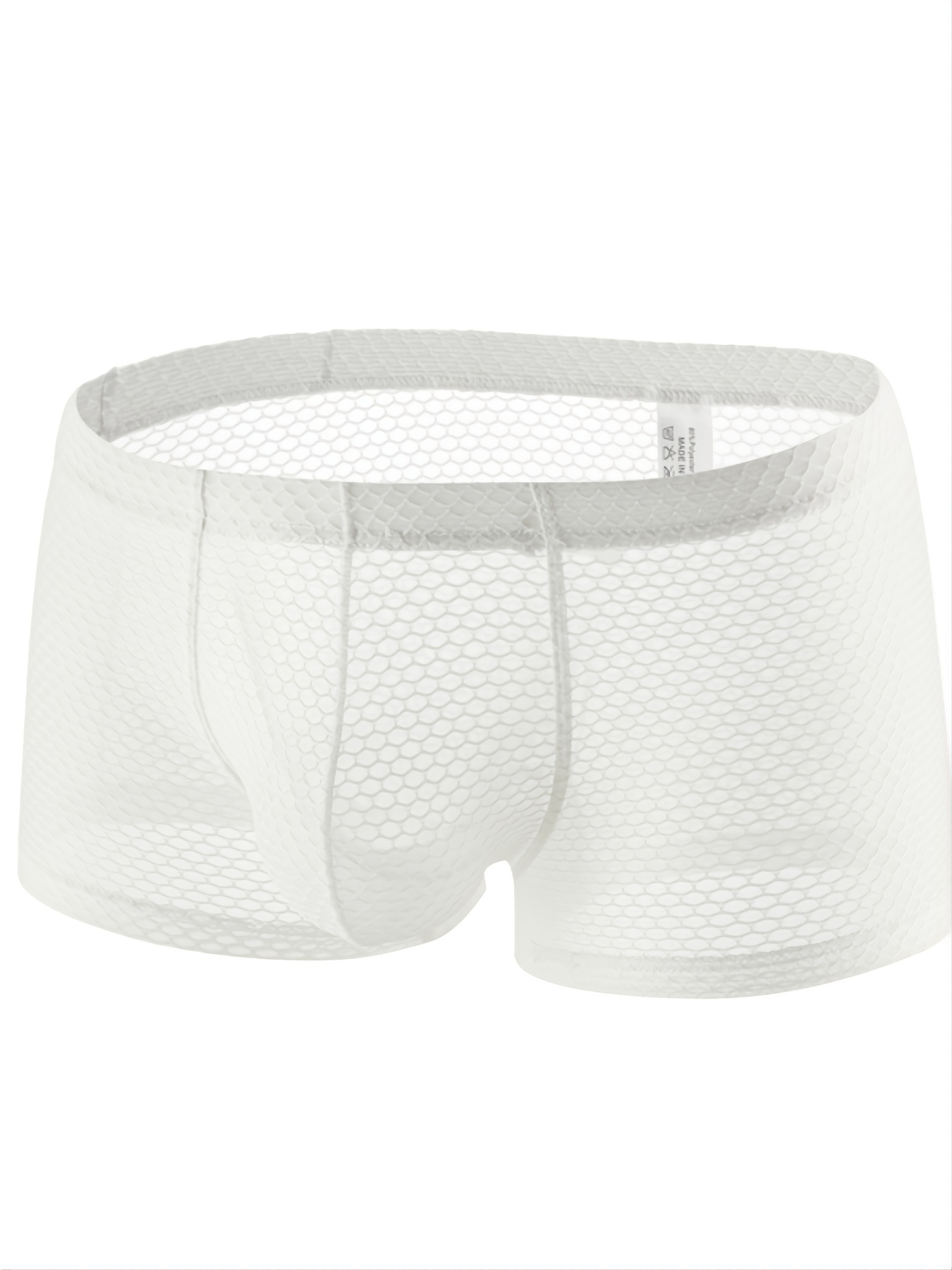 Cheap Sexy Transparent Mesh Briefs See-through Solid Color Ultra