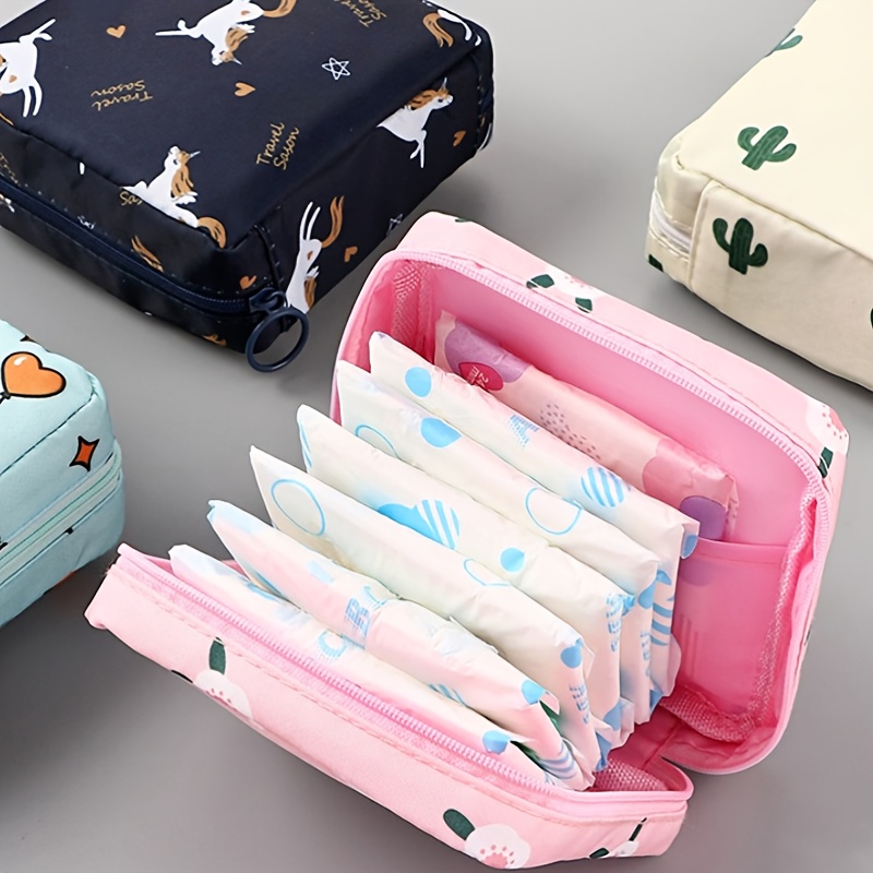 Large Capacity Sanitary Napkin Storage Bag Cute Portable - Temu
