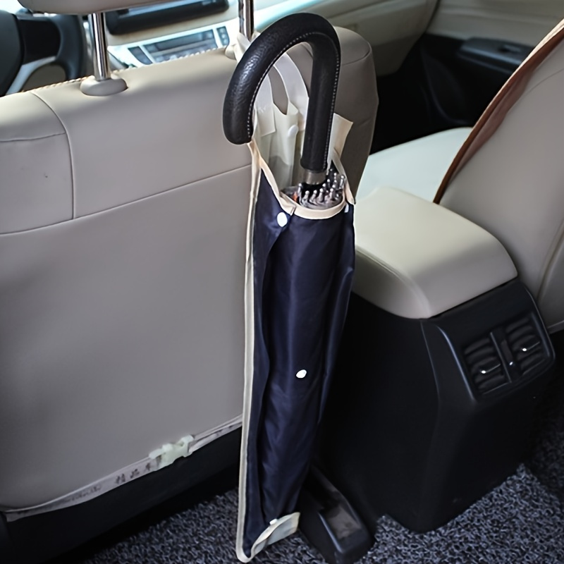 

1pcs Rectangle Car Umbrella Holder, Waterproof Seat Back Organizer Storage Bag For Vehicle Protection And Organization - Durable Material, Untreated Surface.