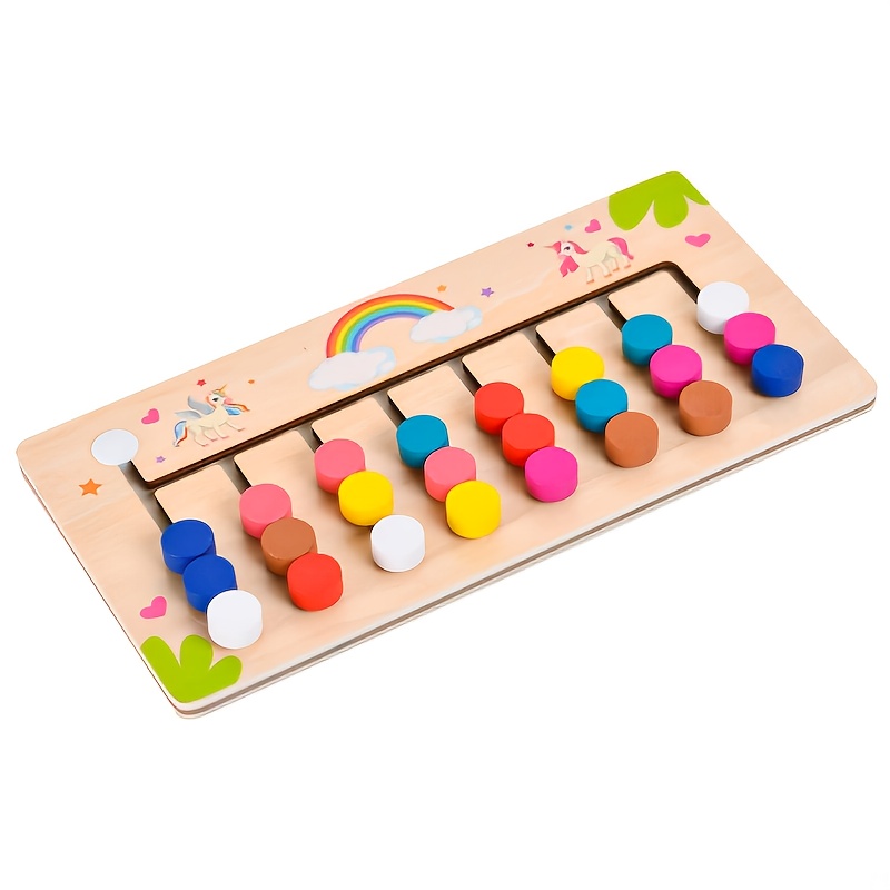  Montessori Learning Toys Slide Puzzle Color & Shape