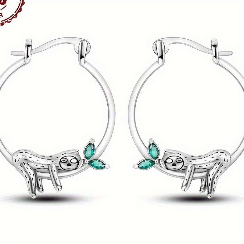 

925 Sterling Silver Sloth Earrings Hypoallergenic Daily Earrings For Women Gift