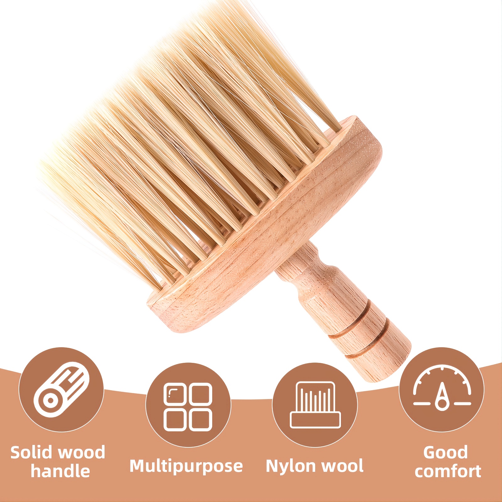 soft wooden handle clipper brush - Ideal Barber Supply