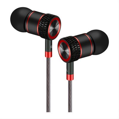 New In-ear Headphones, Earphones With Cable And Button, Built-in Microphone, Noise Isolation And Stereo Sound, Compatible With Android, Samsung, Huawei, PC And Others (black And Red)