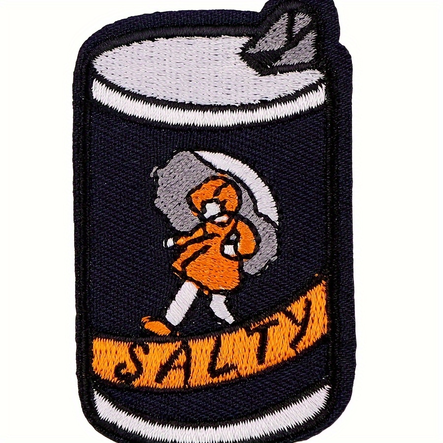 

Salty Battery Embroidered Patch, Iron-on/sew-on Appliqué, Black, Diy Decorative Badge For Jackets & Backpacks, 1pc