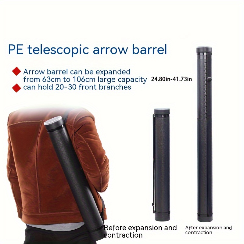 PE Arrow Tube High-Capacity Six Color Telescopic Adjustable Arrow Quiver  Bag Case Holder Outdoor Archery Sports Accessories