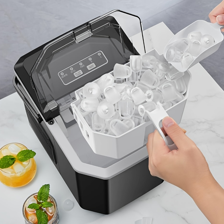 ice maker countertop produces 9 bullet ice cubes in 26 of ice cubes in small portable self cleaning ice maker for home kitchen rv and party details 0