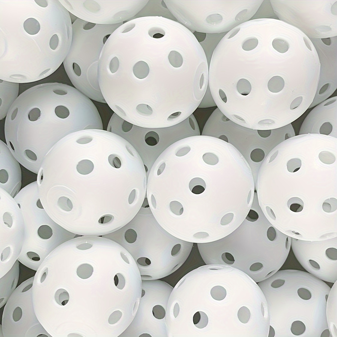 

50pcs Plastic Golf Balls, Floor Balls Airflow/hollow Practice Ball, White