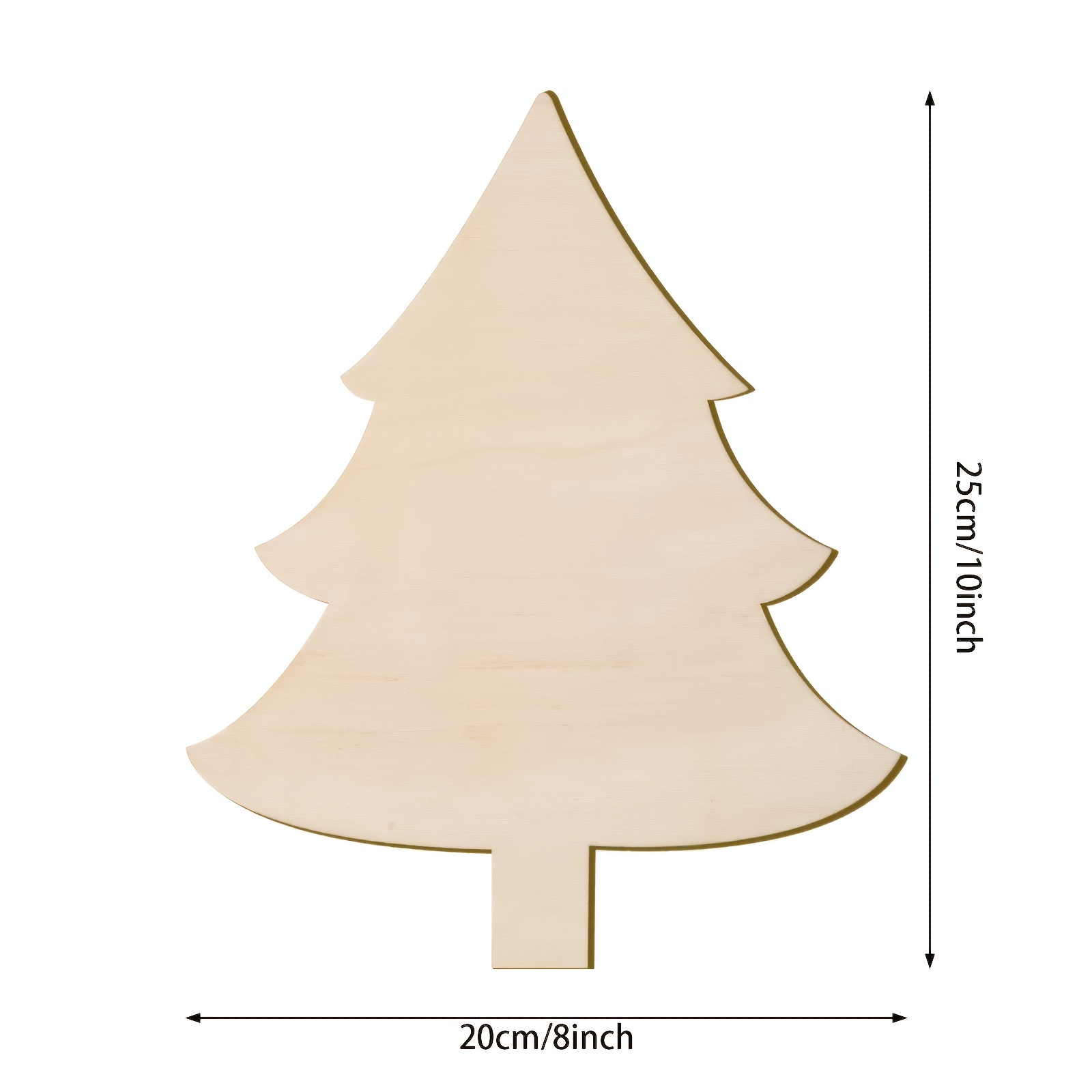 Christmas Wooden Crafts Hanging Ornaments Christmas Tree Decoration  Unfinished Wood Cutouts for DIY Blank Slices to Paint (10PCs Christmas Tree  Style)