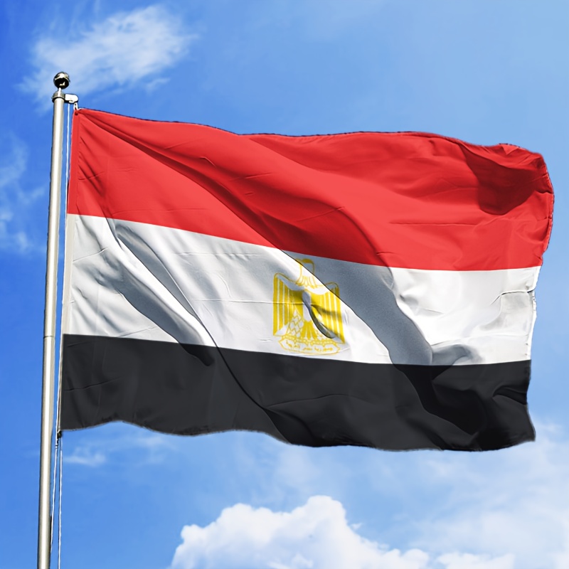 1pc, drapeau égyptien (90cmx150cm / 3FTx5FT), couleurs vives en