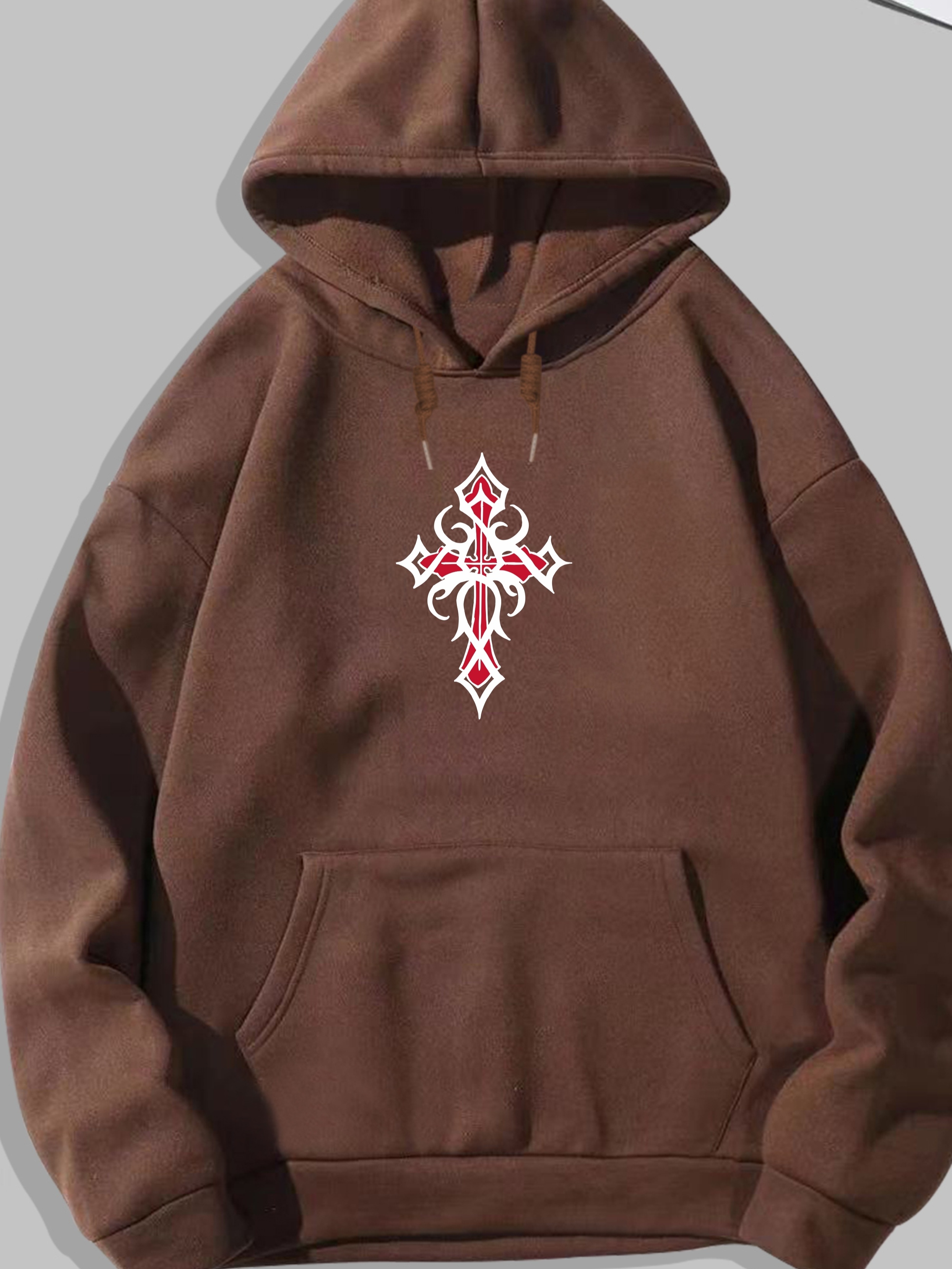 CD Icon Hooded Sweatshirt Brown Organic Cotton Fleece