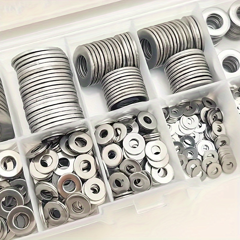 

Ultimate Stainless Steel Washer Set - 80-580 Pieces, Assorted Sizes M2-m10, Ideal For Automotive & Industrial Use