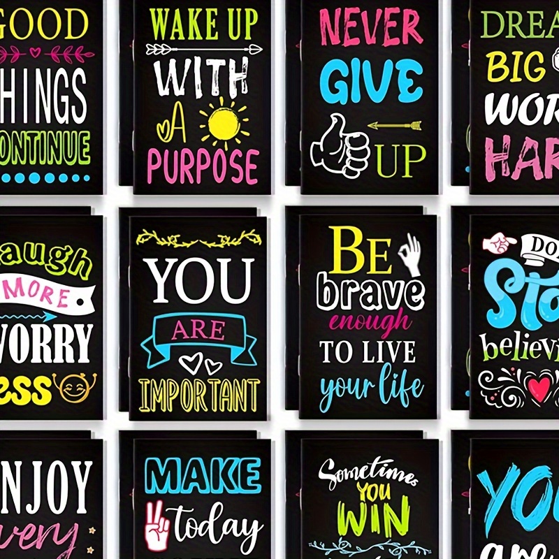 

24pcs Inspirational Steno Pads In English With Soft Cover, Motivational Quotes Notebook Set, Mini Notepads For Notes & Reminders