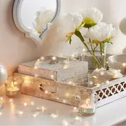 1pc led copper wire light battery box pearl string lights christmas wedding room decoration pearl shaped string lights 6 6ft 2m 20 lights details 4