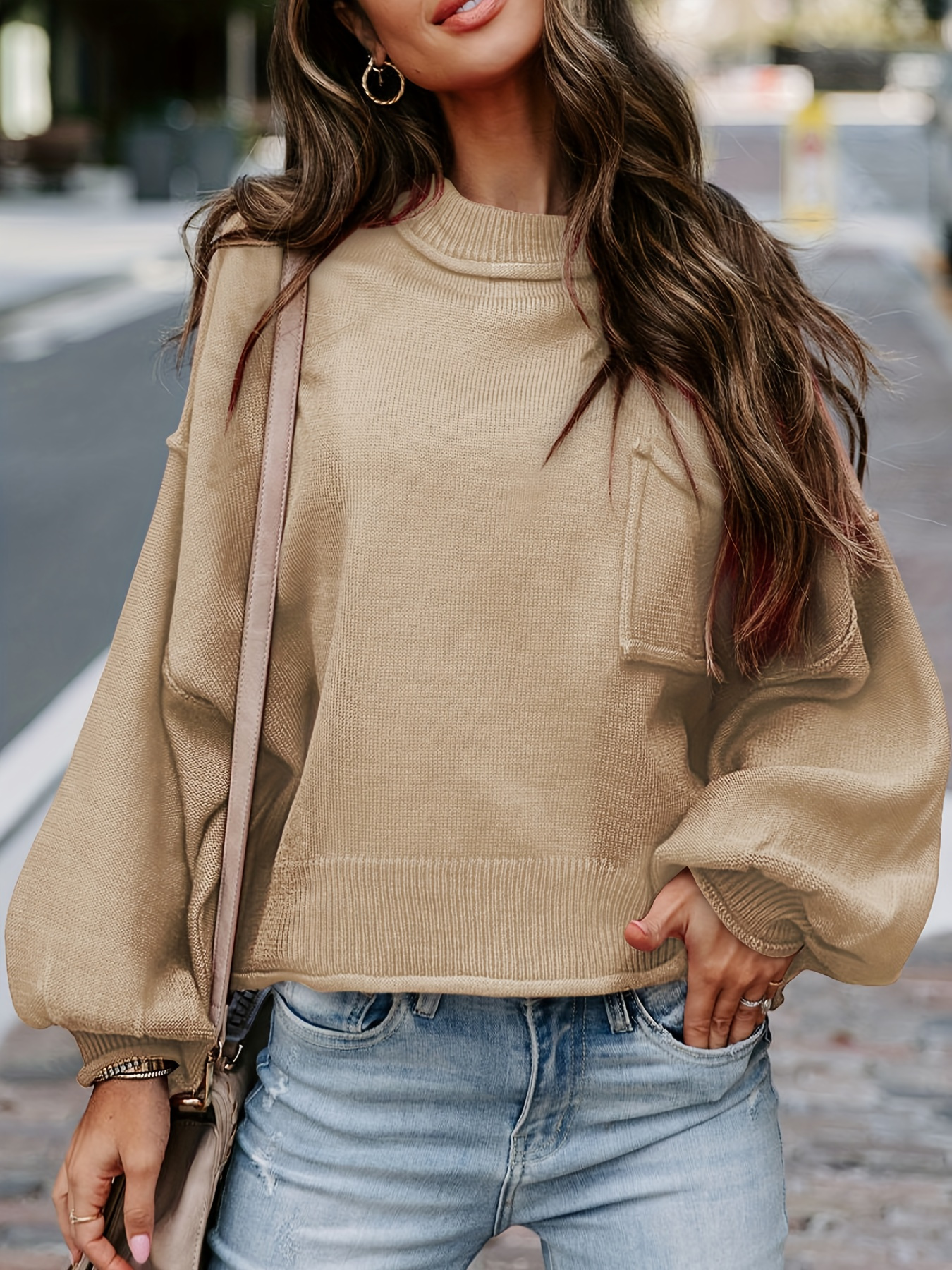 Lantern sleeve cheap sweater