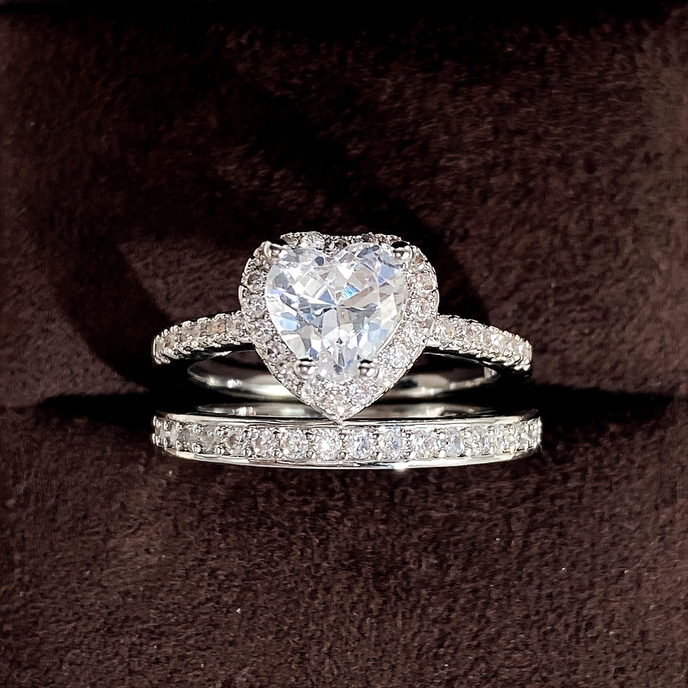Alianza de boda para mujer, anillo de boda de 3 piedras para mujer, anillo  de plata de corte princesa, anillo de compromiso de aniversario y  circonita, Oro, 5 : : Alimentos y