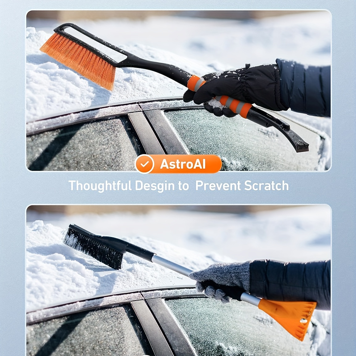 Car Brush Car Wiper Car Cleaning Tool Snow Brush Multi-Function