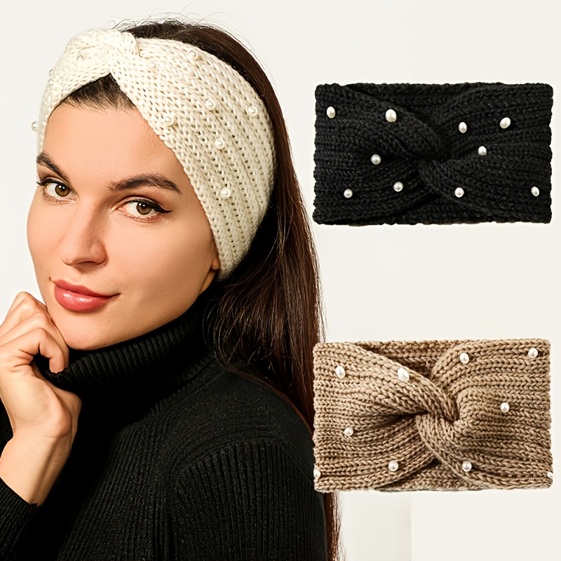 Winter Ear Warmers Knit Headbands Elastic Turban Head Wraps - Temu